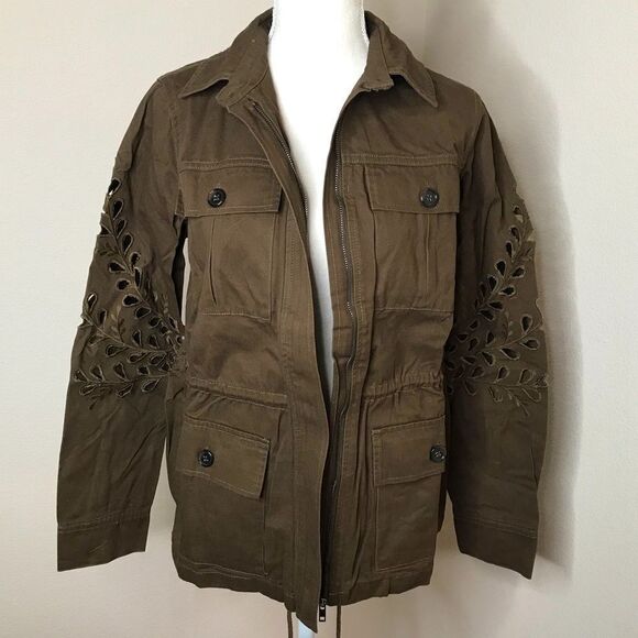 NWT olive utility cut out jacket size small - Picture 2 of 7